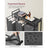Laundry Basket - Fabric - Black and Grey - 3-Compartment with Pull-Out Removable Bags and Storage Shelf