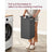 Laundry Basket - Fabric - Black and Grey - 3-Compartment with Pull-Out Removable Bags and Storage Shelf