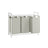 Laundry Basket - Fabric - White - Three Compartment Sorter with Storage Shelf