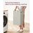 Laundry Basket - Fabric - White - Three Compartment Sorter with Storage Shelf