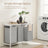 Laundry Sorter - Metal - Grey - 3-Section Design with Removable Bags and Shelf