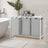 Laundry Sorter - Metal - Grey - 3-Section Design with Removable Bags and Shelf