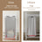 Laundry Sorter - Metal - Grey - 3-Section Design with Removable Bags and Shelf