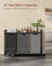 Laundry Basket - Wood - Ink Black - 4-Compartment with Removable Bags and Storage Shelf