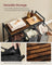 Laundry Basket - Wood - Ink Black - 4-Compartment with Removable Bags and Storage Shelf