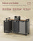 Laundry Basket - Wood - Ink Black - 4-Compartment with Removable Bags and Storage Shelf