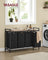 Laundry Basket - Wood - Rustic Brown - 4-Compartment with Removable Bags and Storage Shelf