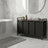 4-Section Laundry Hamper - Metal Frame - Rustic Brown and Black - Removable Bags and Shelf