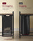 Laundry Basket - Wood - Rustic Brown - 4-Compartment with Removable Bags and Storage Shelf
