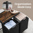 4-Section Laundry Hamper - Metal Frame - Rustic Brown and Black - Removable Bags and Shelf