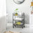 Storage Cart - Metal - Grey - 3-Tier with Wire Baskets for Kitchen and Bathroom