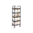 5-Tier Metal Storage Cart - Black - Rolling Utility Trolley with Handles and Brakes