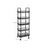 5-Tier Metal Storage Cart - Black - Rolling Utility Trolley with Handles and Brakes