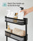 Slide-Out Household Trolley - Metal - Ink Black - Space Saving with 4 Wire Baskets