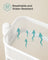Slide-Out Trolley - Metal - Cloud White - Space Saving with 4 Wire Baskets
