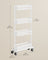 Slide-Out Trolley - Metal - Cloud White - Space Saving with 4 Wire Baskets