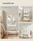 3-Tier Storage Trolley - Steel Frame and Plastic Baskets - White