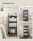 4-Tier Rolling Storage Cart - Steel Frame - Black - Includes Handle and Organisers