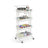 4-Tier Storage Trolley - Steel Frame - Black - Utility Cart with Handle and Organisers