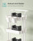 4-Tier Storage Trolley - Steel Frame - Black - Utility Cart with Handle and Organisers