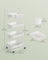 4-Tier Storage Trolley - Steel Frame - Black - Utility Cart with Handle and Organisers
