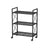 3-Tier Metal Shelving Unit on Wheels - Steel - Ink Black