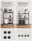 3-Tier Metal Shelving Unit on Wheels - Steel - Ink Black