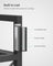 3-Tier Metal Shelving Unit - Metal - Ink Black - Mesh Storage Rack with Wheels