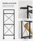 3-Tier Metal Shelving Unit - Metal - Ink Black - Mesh Storage Rack with Wheels