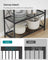 3-Tier Metal Shelving Unit - Metal - Ink Black - Mesh Storage Rack with Wheels