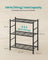 Storage Shelving Unit - Open with Multiple Tiers - Matte Black - 60 x 30 x 77.5 cm