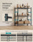 Storage Shelving Unit - Open with Multiple Tiers - Matte Black - 60 x 30 x 77.5 cm