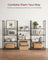 5-Tier Storage Rack - Wood - Rustic Brown - Adjustable Shelves