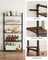 5-Tier Storage Rack - Wood - Rustic Brown - Adjustable Shelves