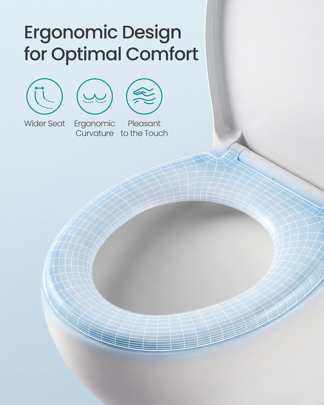 O-Shaped Heavy-Duty Toilet Seat - 17.5L - Duroplast