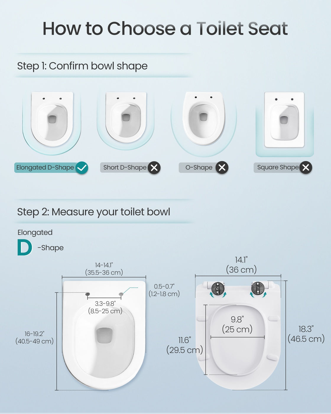 Elongated D-Shaped Toilet Seat - 30L - Duroplast