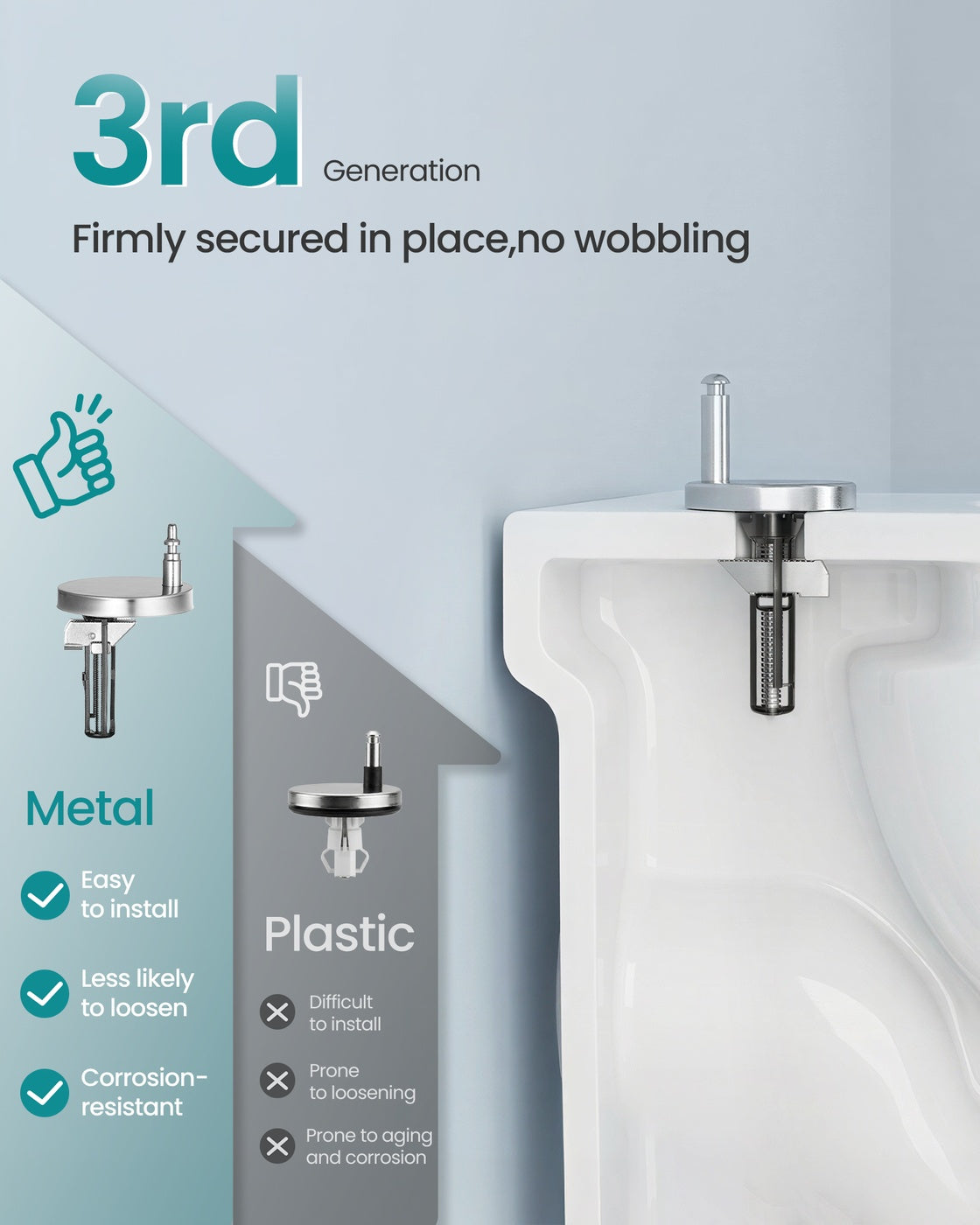 Elongated D-Shaped Toilet Seat - 30L - Duroplast