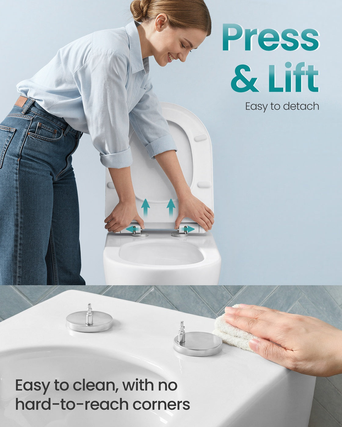 Elongated D-Shaped Toilet Seat - 30L - Duroplast