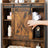 Bathroom Organizer Rack - Steel - Rustic Brown and Black - Over-the-Toilet Storage with Small Cabinet