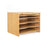 File Organizer - Bamboo - Natural Grain - 5 Adjustable Shelves with Top Storage Compartments