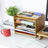 File Organizer - Bamboo - Natural Grain - 5 Adjustable Shelves with Top Storage Compartments