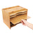 File Organizer - Bamboo - Natural Grain - 5 Adjustable Shelves with Top Storage Compartments