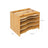 File Organizer - Bamboo - Natural Grain - 5 Adjustable Shelves with Top Storage Compartments