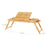 Foldable Laptop Desk - Bamboo - Natural Finish - Height Adjustable with Tilting Angles and Drawer
