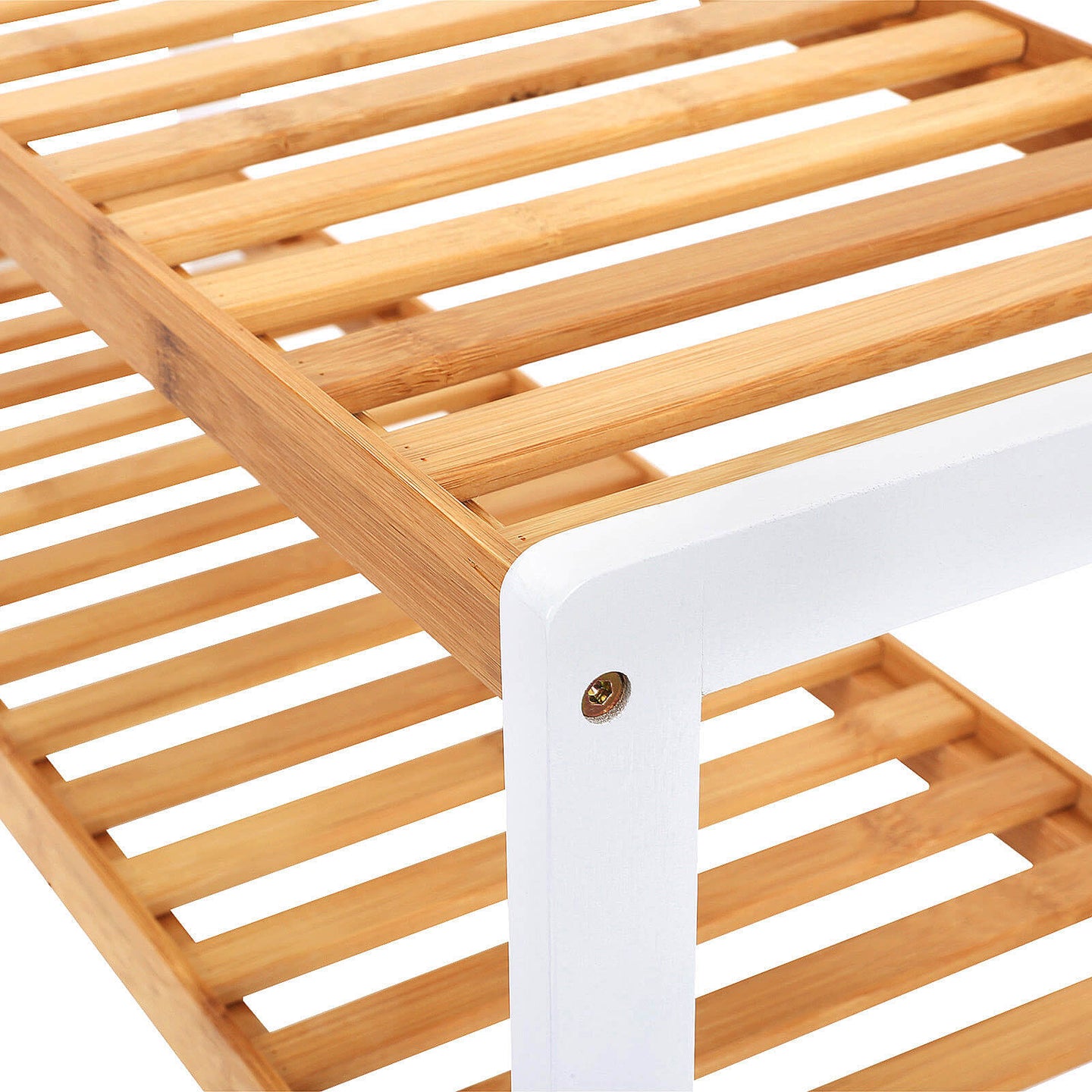 3-Tier Bamboo Shoe Rack - Natural Bamboo - Brown - Stores Up to 12 Pairs of Shoes