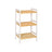 3-Tier Storage Rack - Bamboo - Natural Grain and White - Versatile for Bathroom
