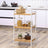 3-Tier Storage Rack - Bamboo - Natural Grain and White - Versatile for Bathroom