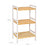 3-Tier Storage Rack - Bamboo - Natural Grain and White - Versatile for Bathroom
