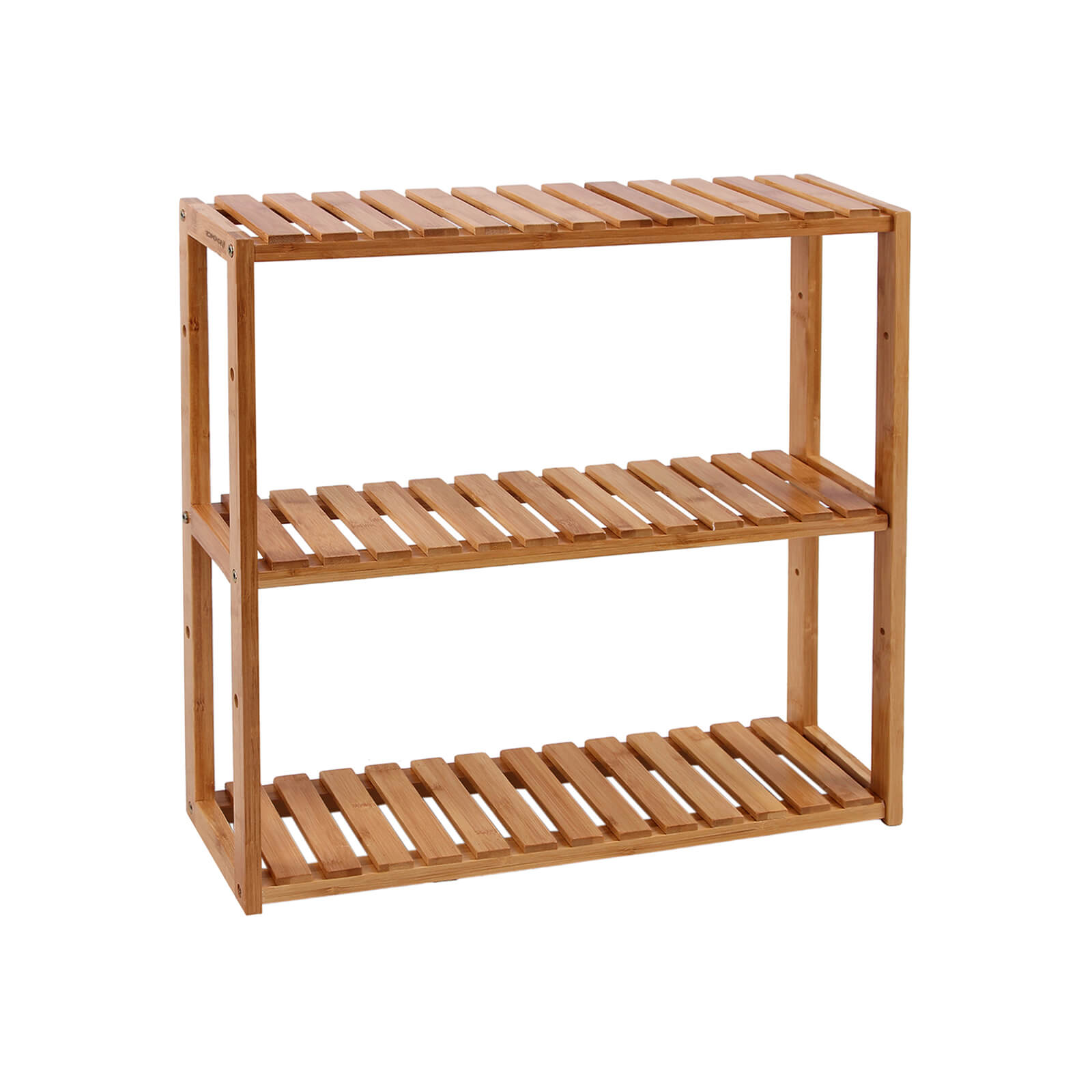 Adjustable Bamboo Storage Shelf - Natural - 3-Tier Design for Bathroom