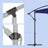 Cantilever Patio Umbrella - Fabric - Red - Solar-Powered LED Lights